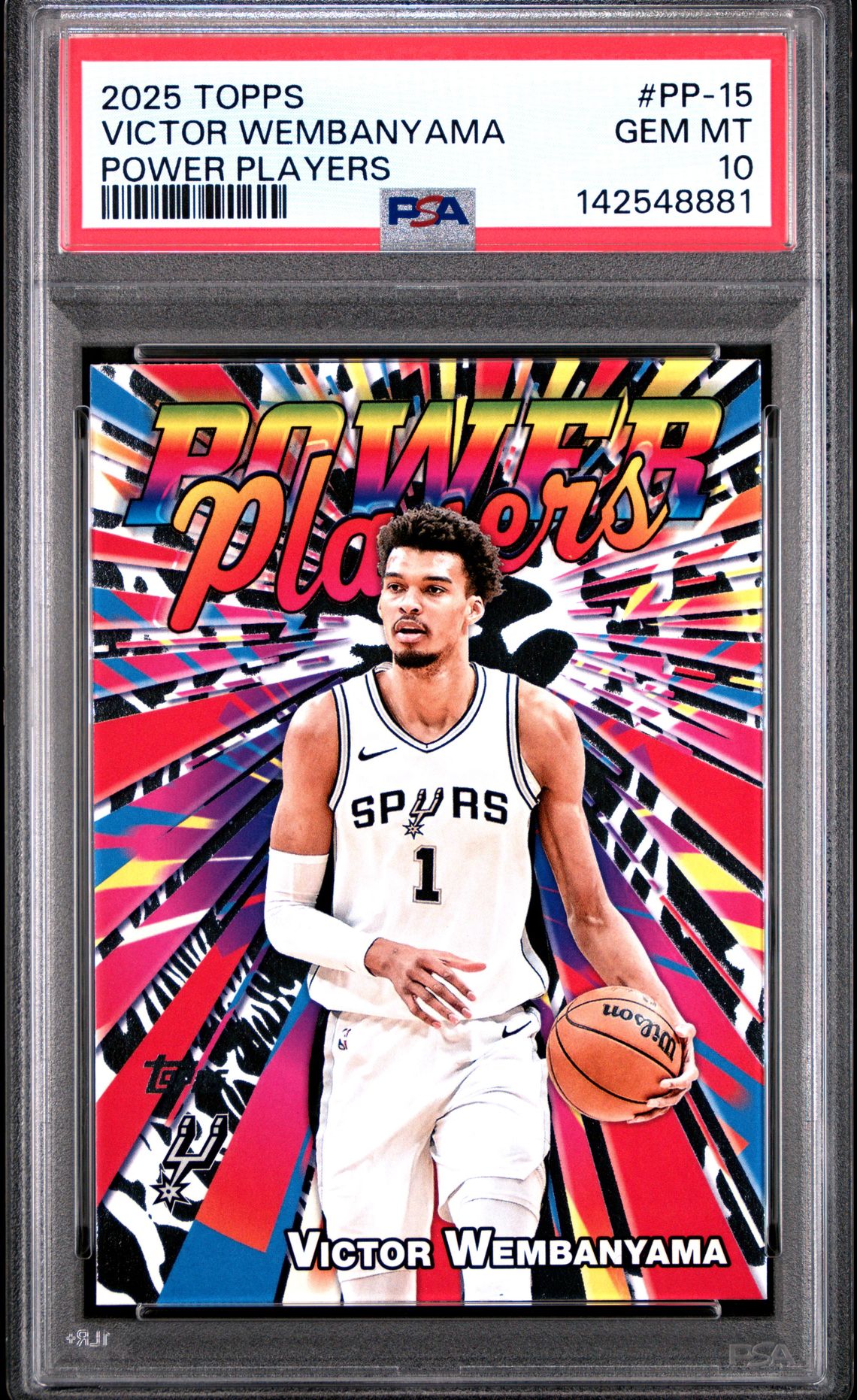 2025 Topps Power Players Victor Wembanyama #Pp-15 Gem Mt 10 front