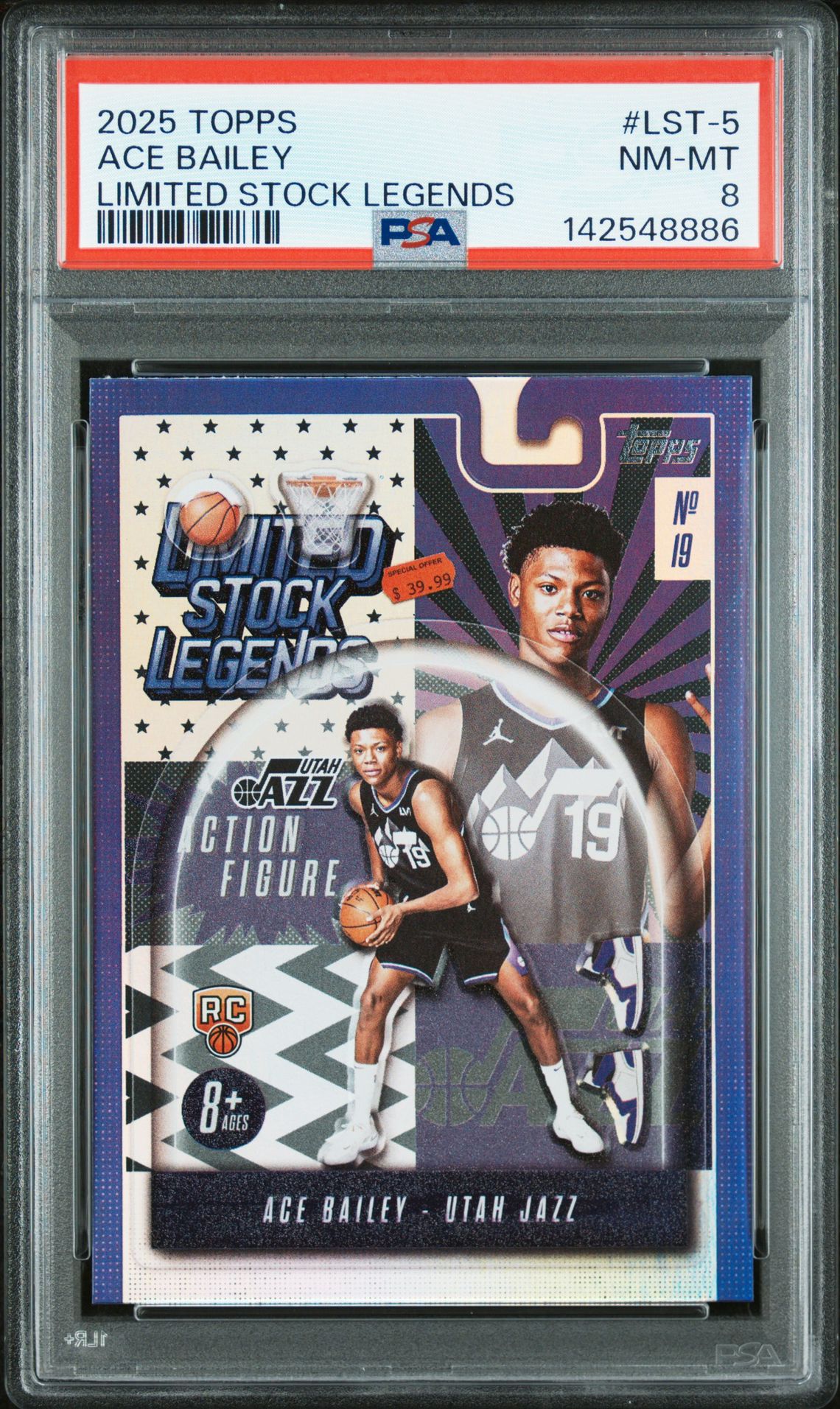 2025 Topps Limited Stock Legends Ace Bailey #Lst-5 Nm-Mt 8 front