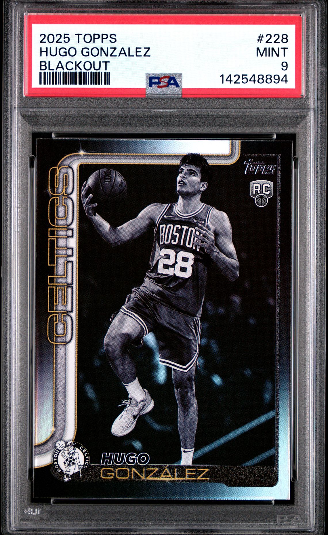 2025 Topps Hugo Gonzalez #228 (Blackout) Mint 9 front