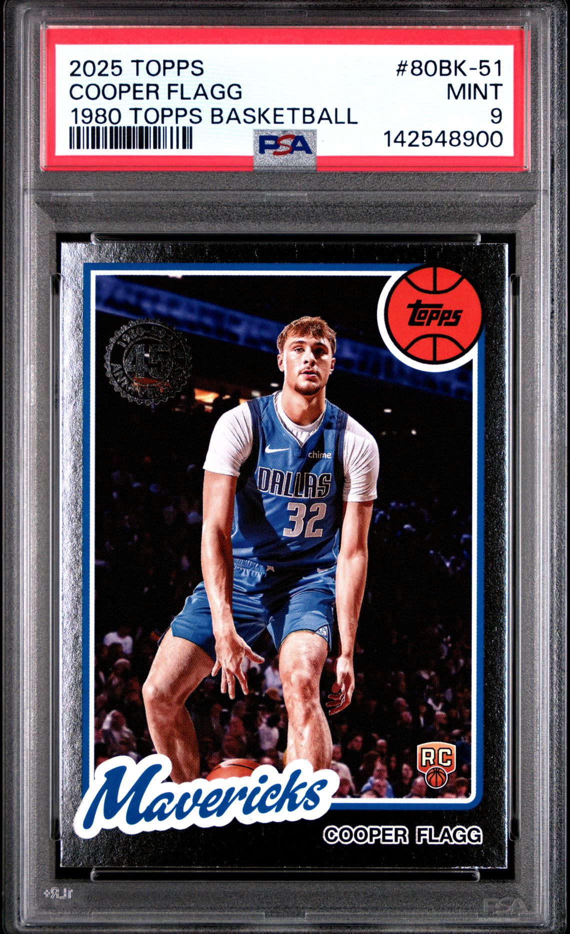 2025 Topps 1980-81 Topps Basketball Cooper Flagg #80Bk-51 Mint 9 front