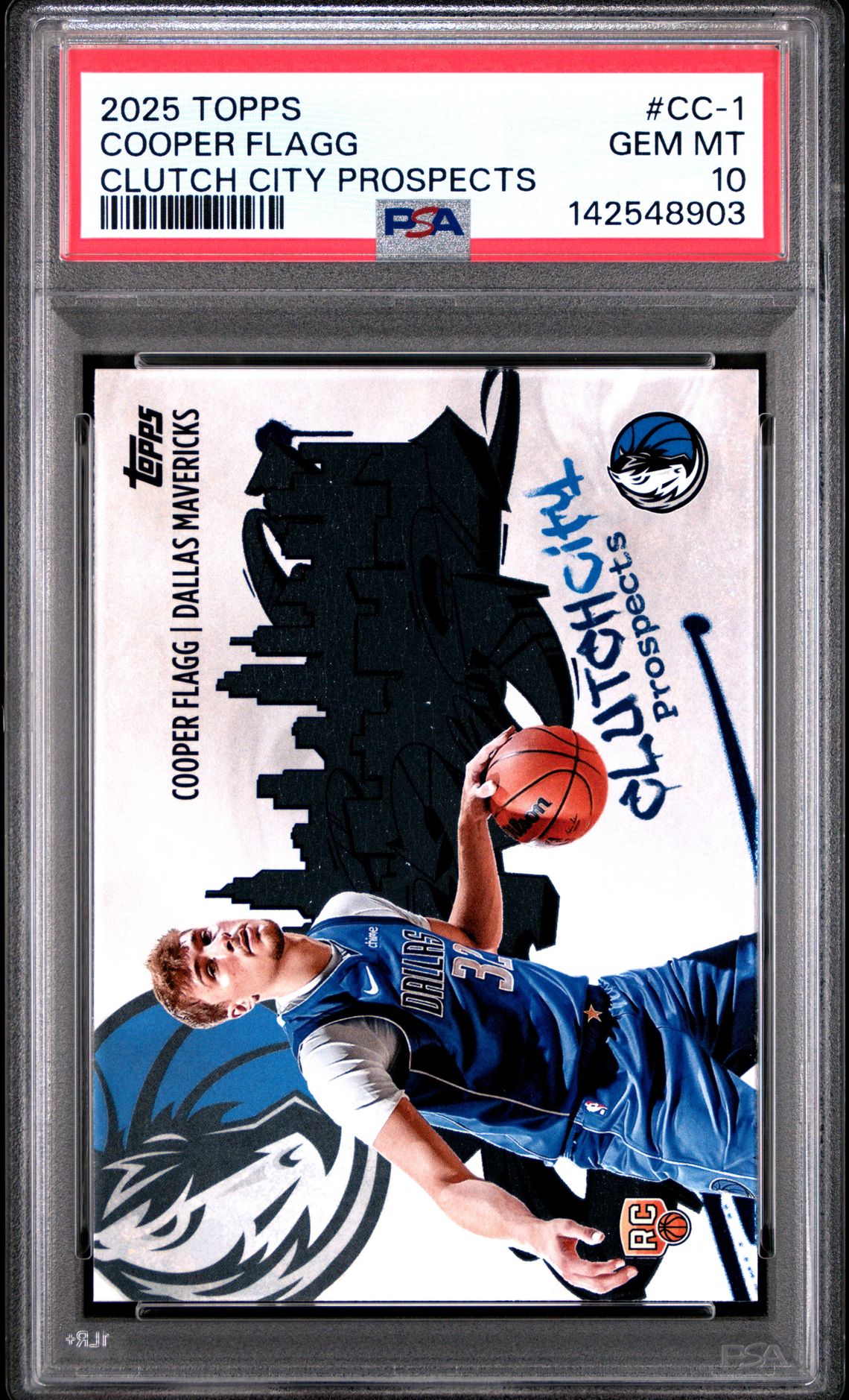 2025 Topps Clutch City Prospects Cooper Flagg #Cc-1 Gem Mt 10 front