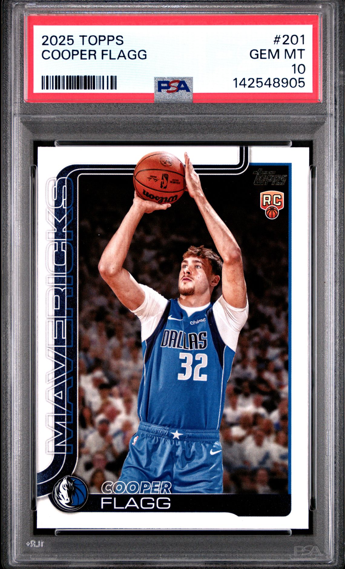 2025 Topps Cooper Flagg #201 Gem Mt 10 front