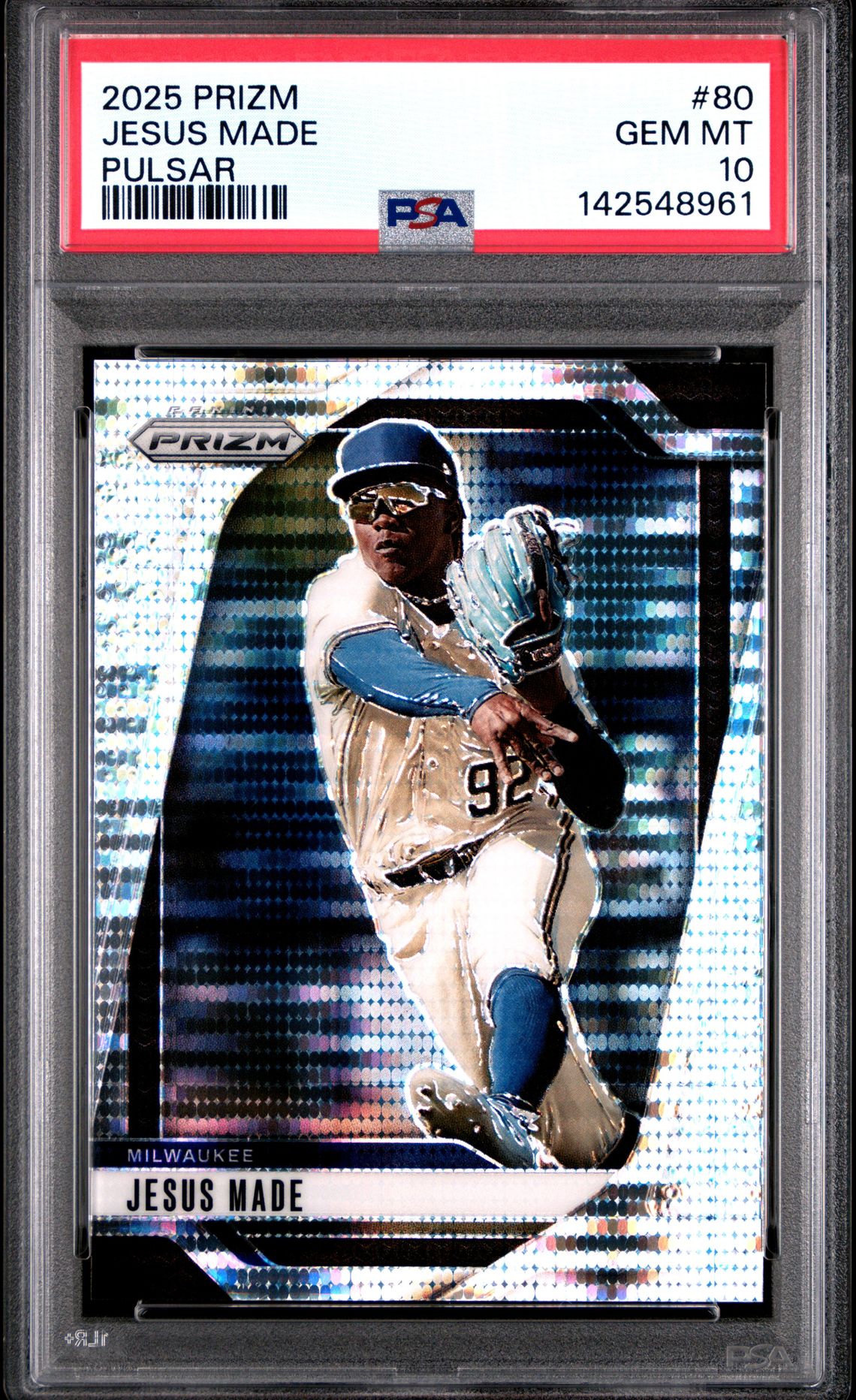 2025 Panini Prizm Jesus Made #80 (Pulsar) Gem Mt 10 front