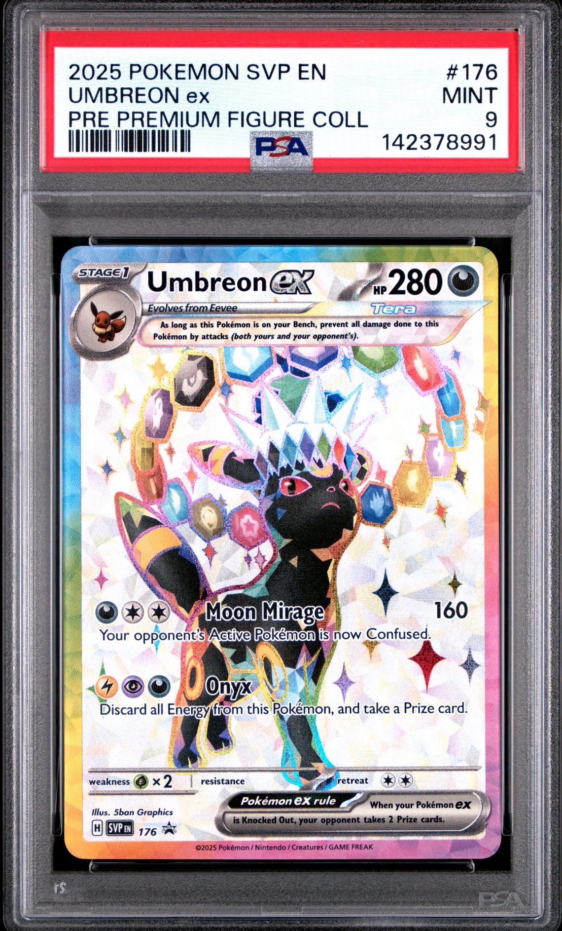 2025 Pokemon Svp En-Sv Black Star Promo Umbreon Ex #176 (Pre Premium Figure Coll) Mint 9 front
