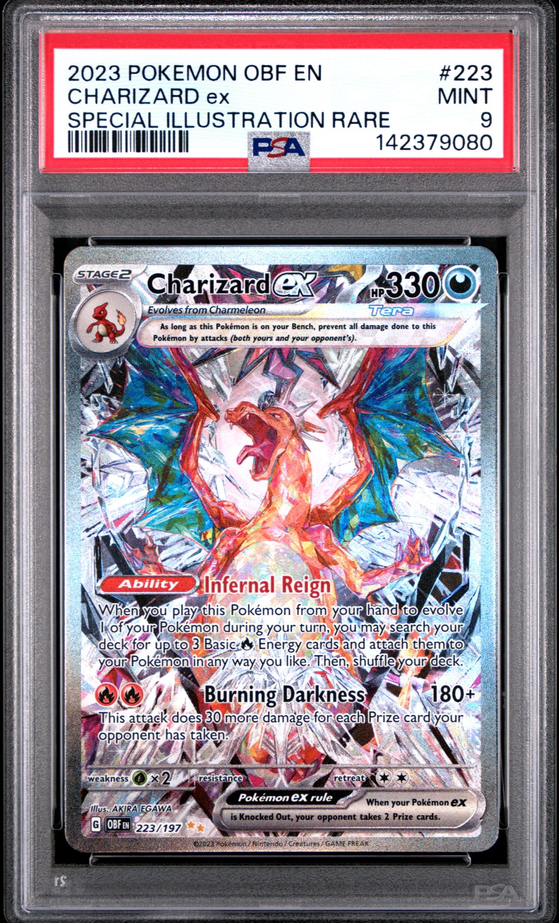 2023 Pokemon Obf En-Obsidian Flames Charizard Ex #223 (Special Illustration Rare) Mint 9 front