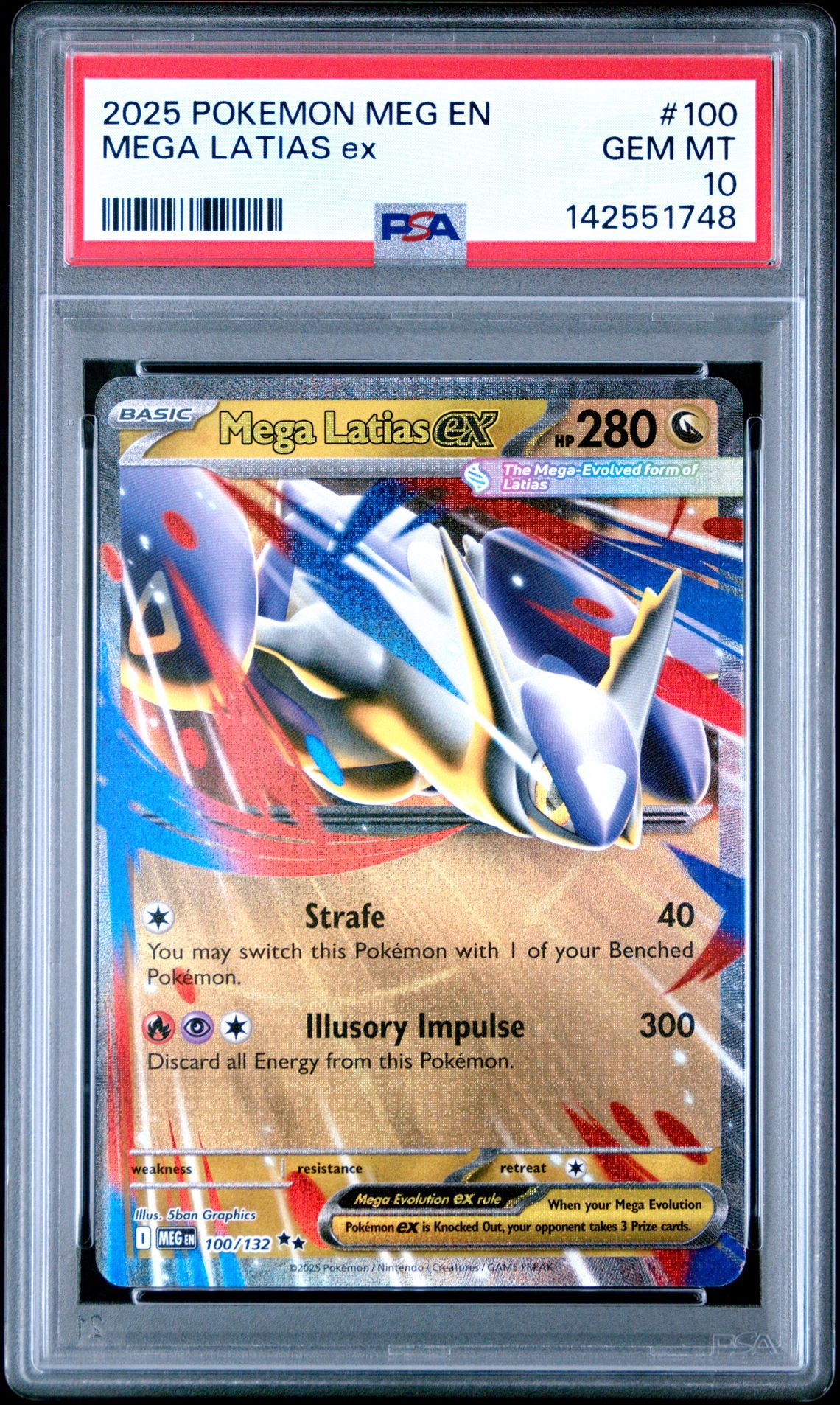2025 Pokemon #100 Mega Latias Ex front