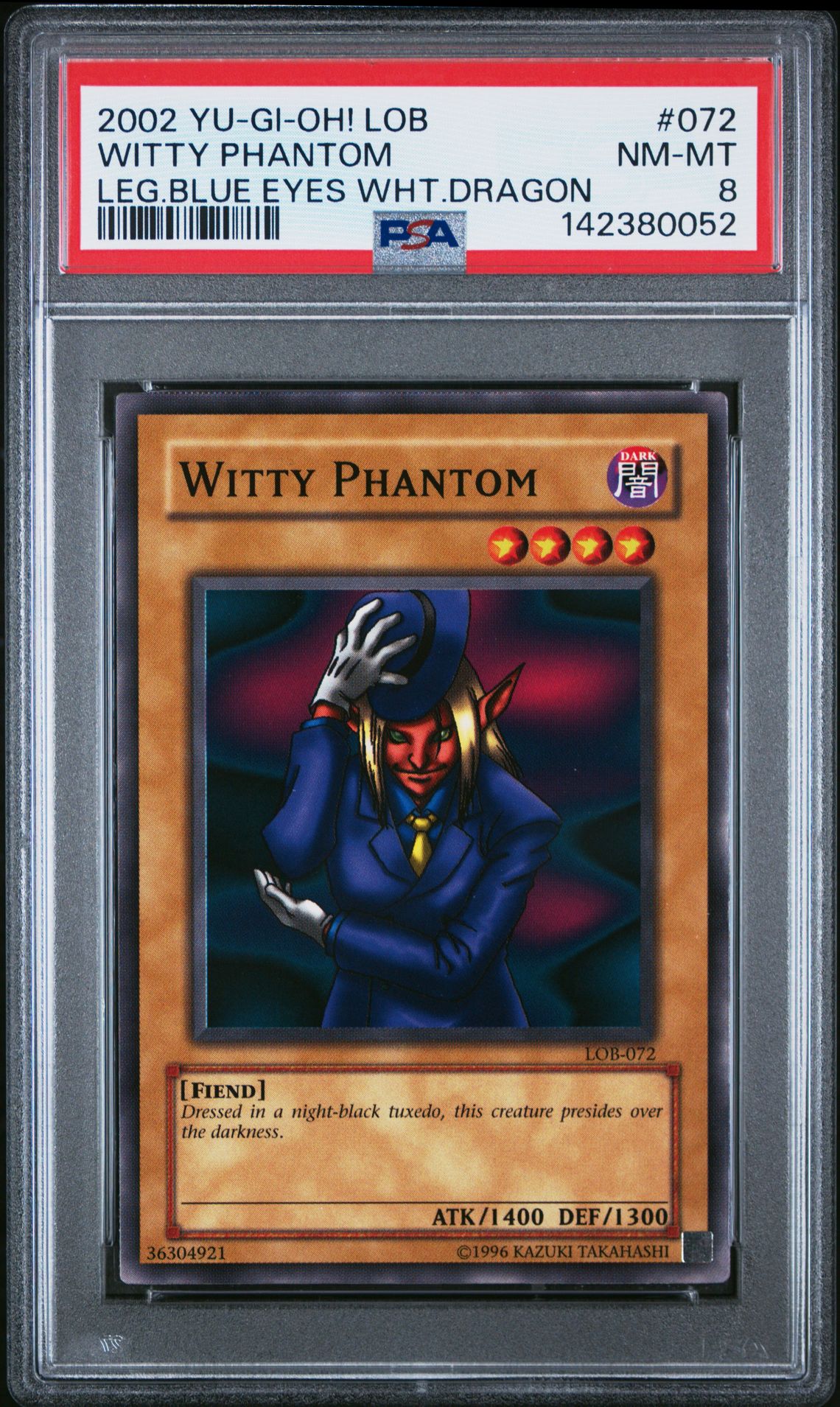 2002 Yu-Gi-Oh! YU-GI-OH! LOB-LEGEND OF BLUE EYES WHITE DRAGON LEG.BLUE EYES WHT.DRAGON #072 Witty Phantom front