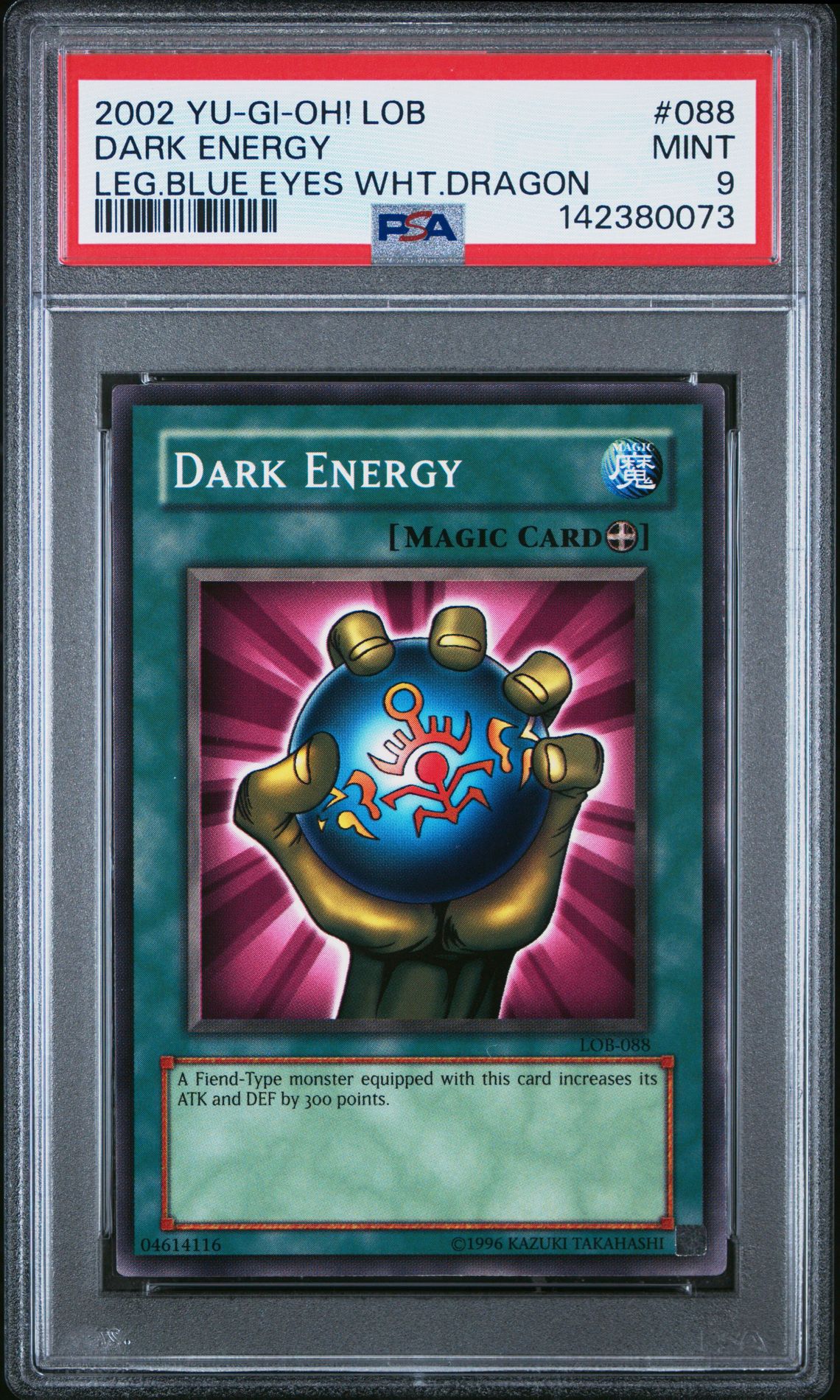 2002 Yu-Gi-Oh! YU-GI-OH! LOB-LEGEND OF BLUE EYES WHITE DRAGON LEG.BLUE EYES WHT.DRAGON #088 Dark Energy front