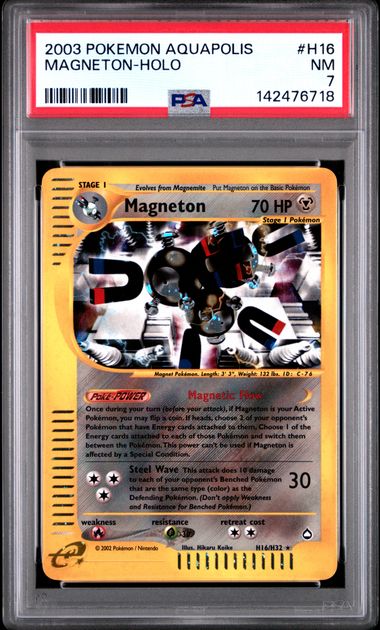 2003 Pokemon Aquapolis Holo Magneton front