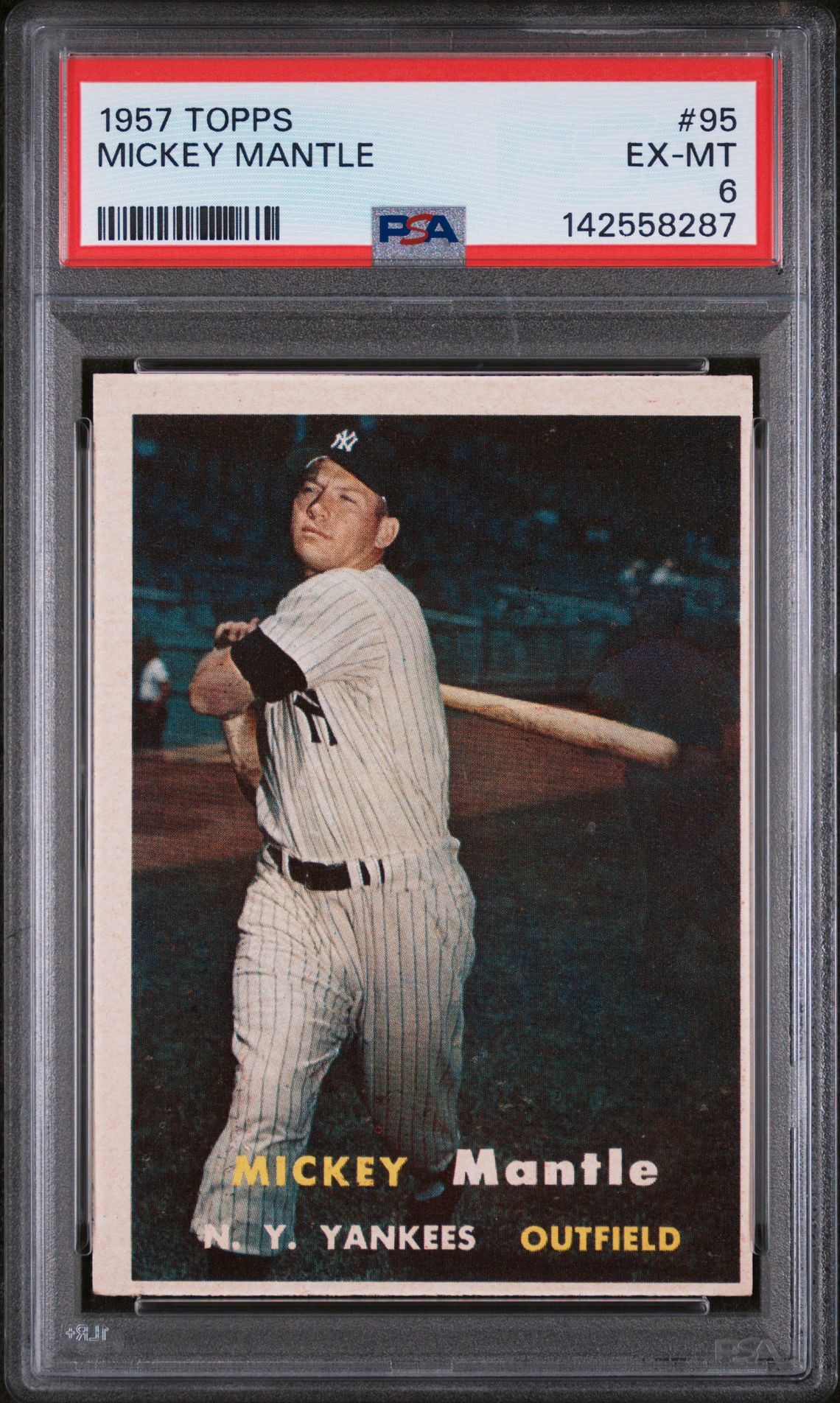 1957 Topps TOPPS #95 Mickey Mantle front