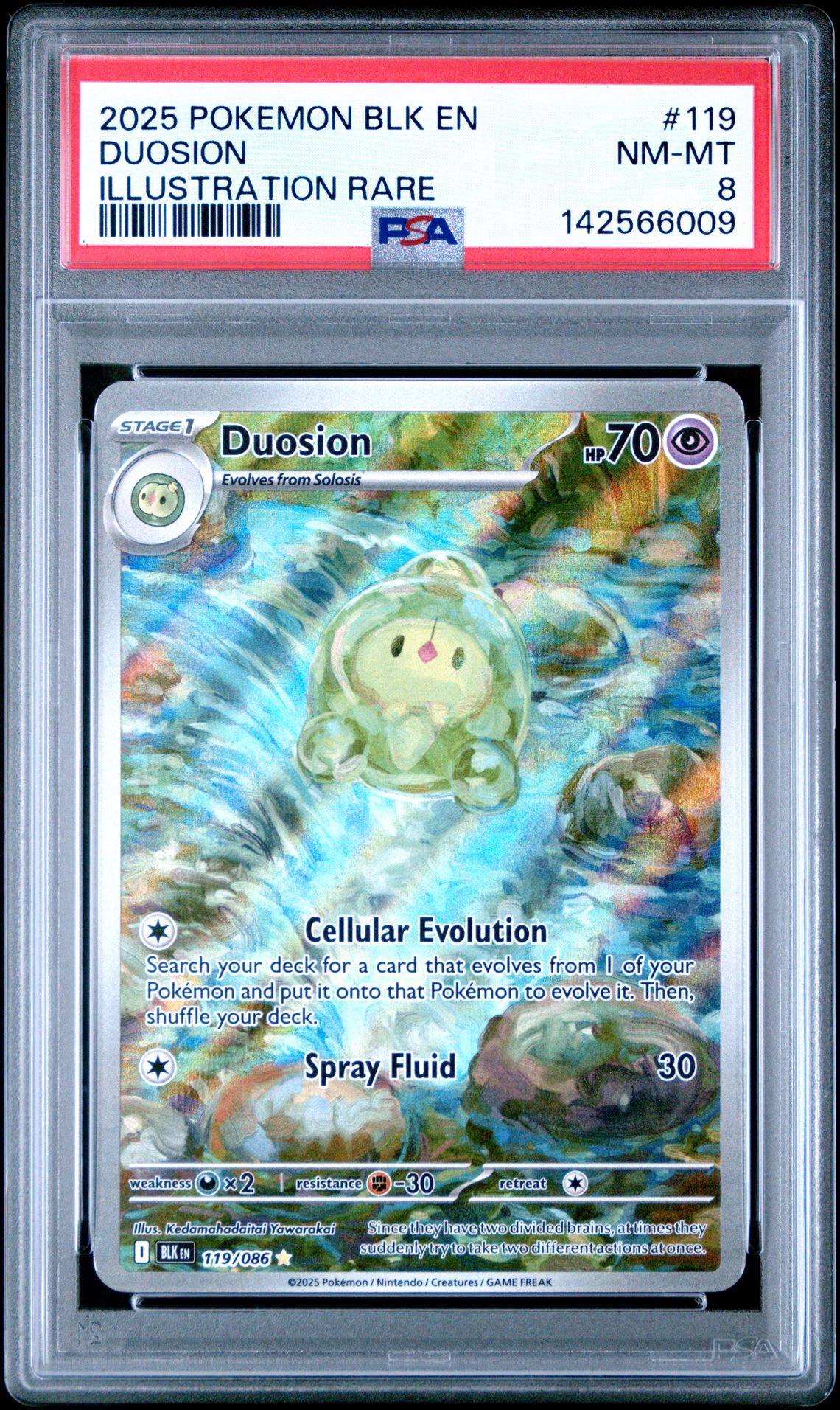 2025 Pokemon POKEMON BLK EN-BLACK BOLT ILLUSTRATION RARE #119 Duosion front