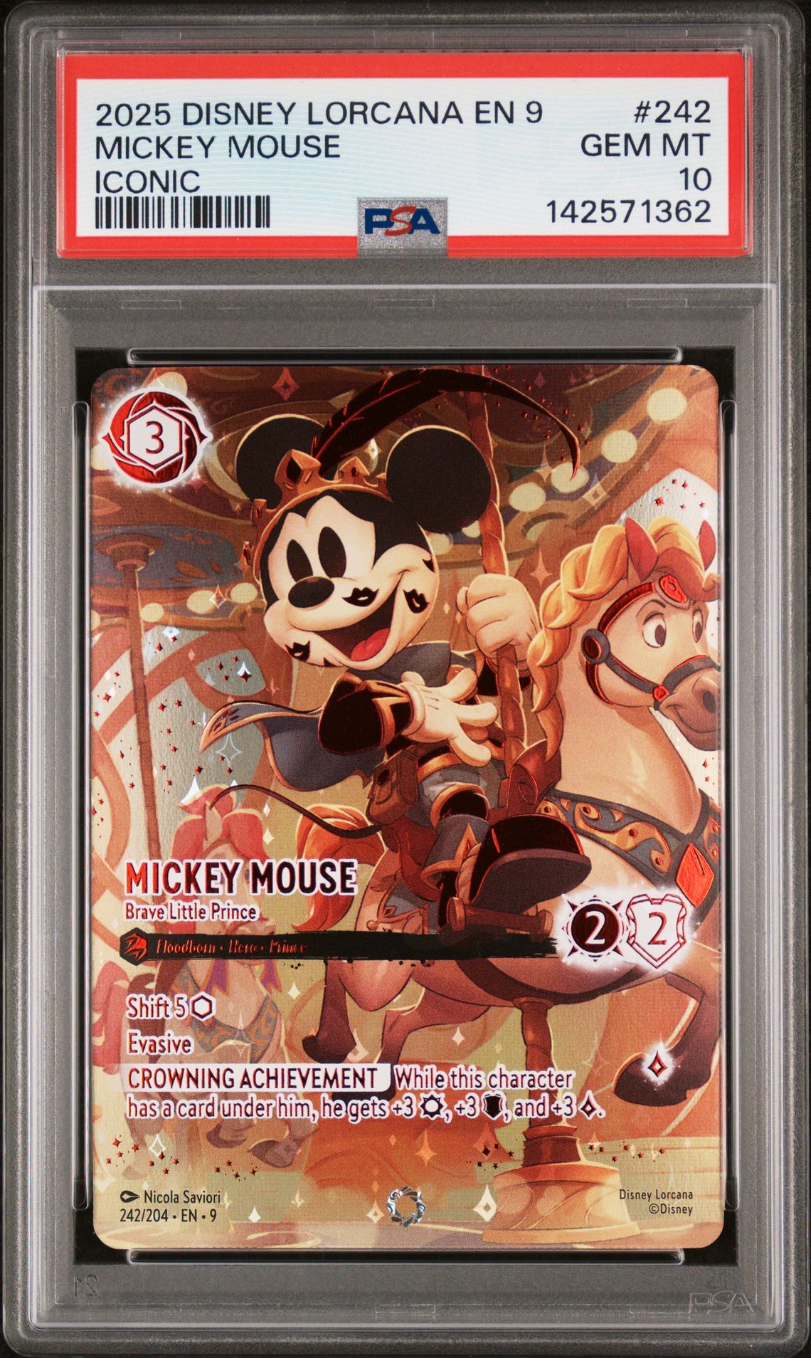 2025 Disney Disney Lorcana Iconic ICONIC #242 Mickey Mouse front