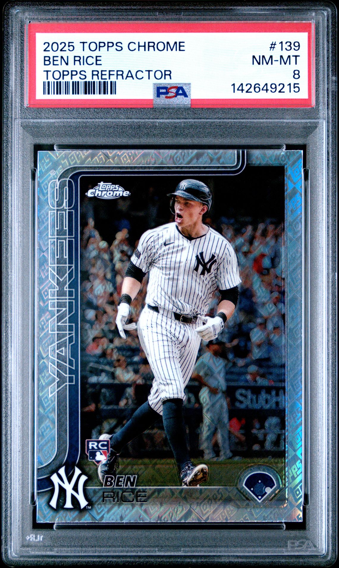 2025 Topps Chrome Ben Rice #139 (Topps Refractor) Nm-Mt 8 front