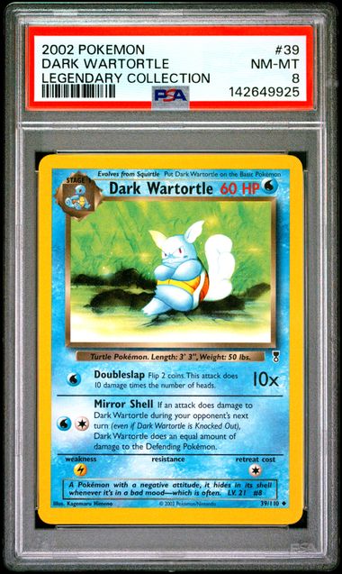 2002 Pokemon POKEMON LEGENDARY COLLECTION #39 Dark Wartortle front