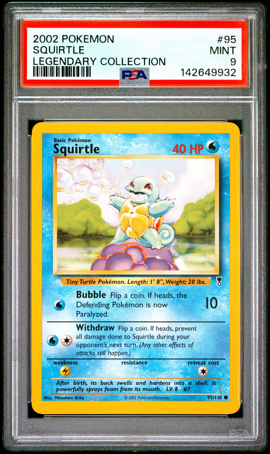2002 Pokemon POKEMON LEGENDARY COLLECTION #95 Squirtle front