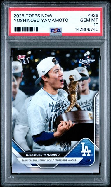 2025 Topps TOPPS NOW #926 Yoshinobu Yamamoto front