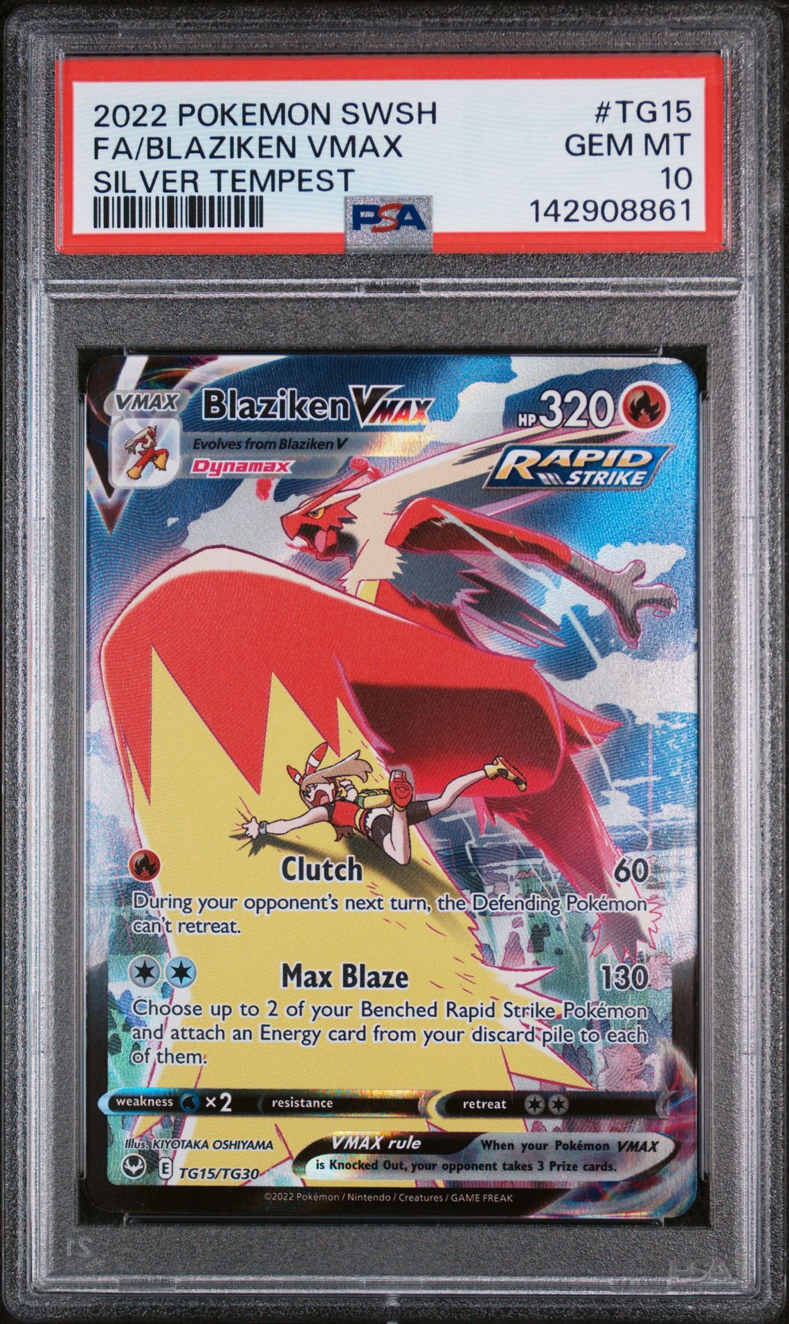 2022 Pokemon POKEMON SWORD & SHIELD SILVER TEMPEST #TG15 Fa/Blaziken Vmax front
