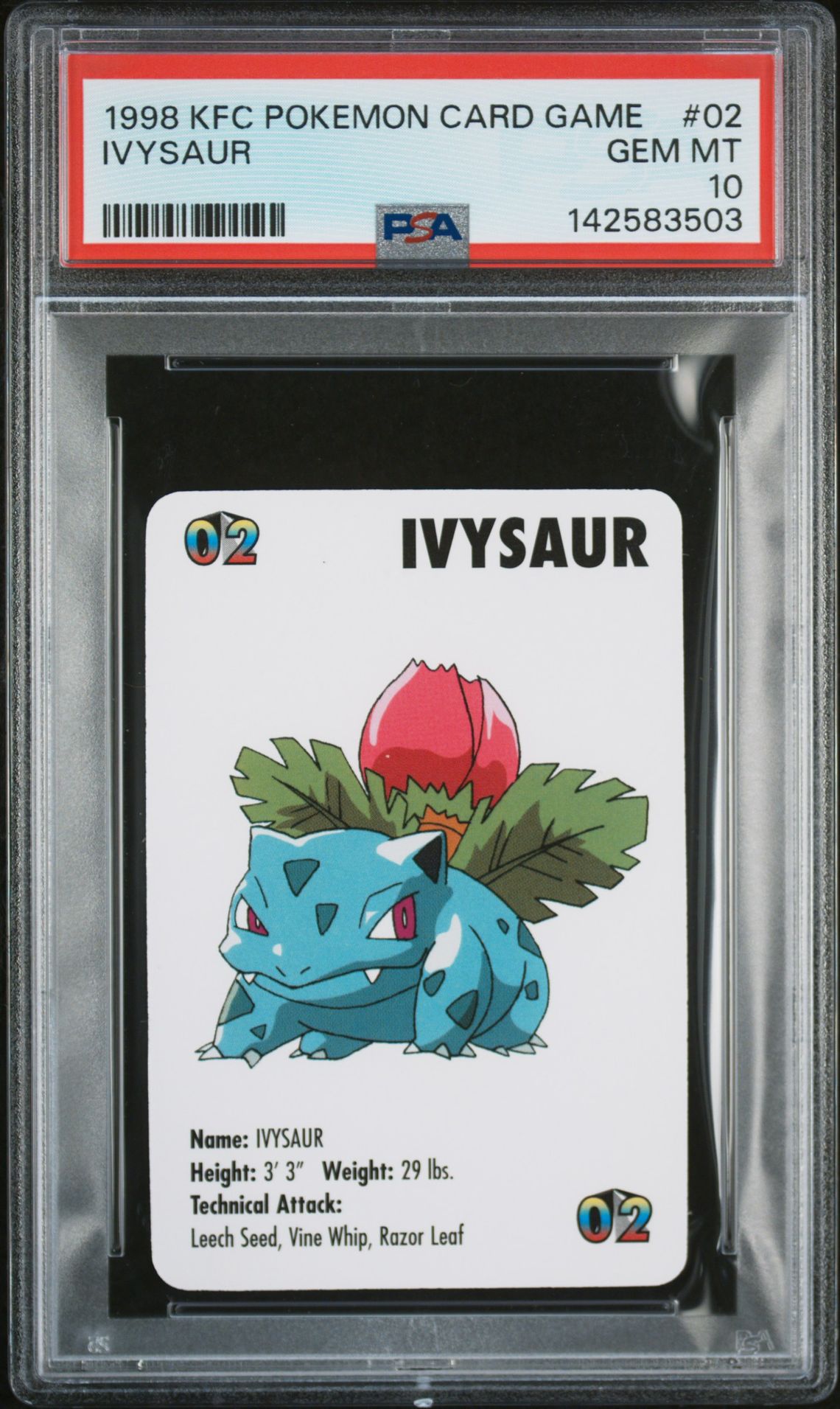 1998 Pokemon #02 Ivysaur front