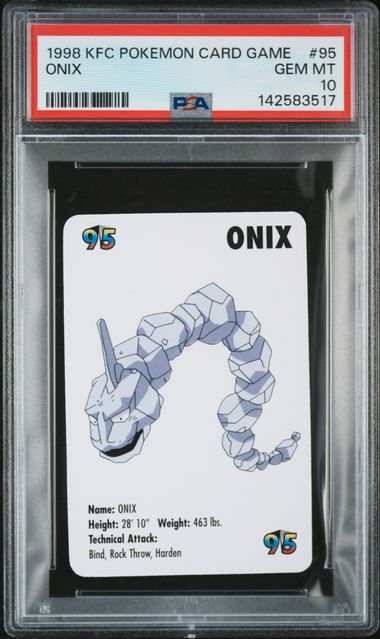 1998 KFC POKEMON CARD GAME #95 Onix front