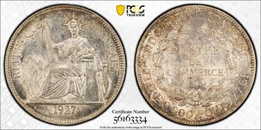 1927-A Piastre Lec-303 AU58