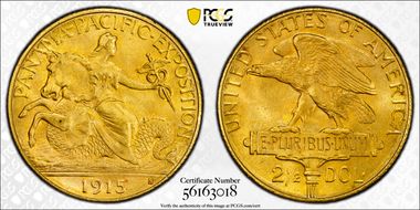 1915-S $2.50 Panama-Pacific MS66