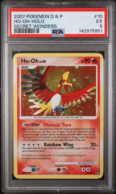 2007 Pokemon Secret Wonders Holo #10 Ho-Oh front