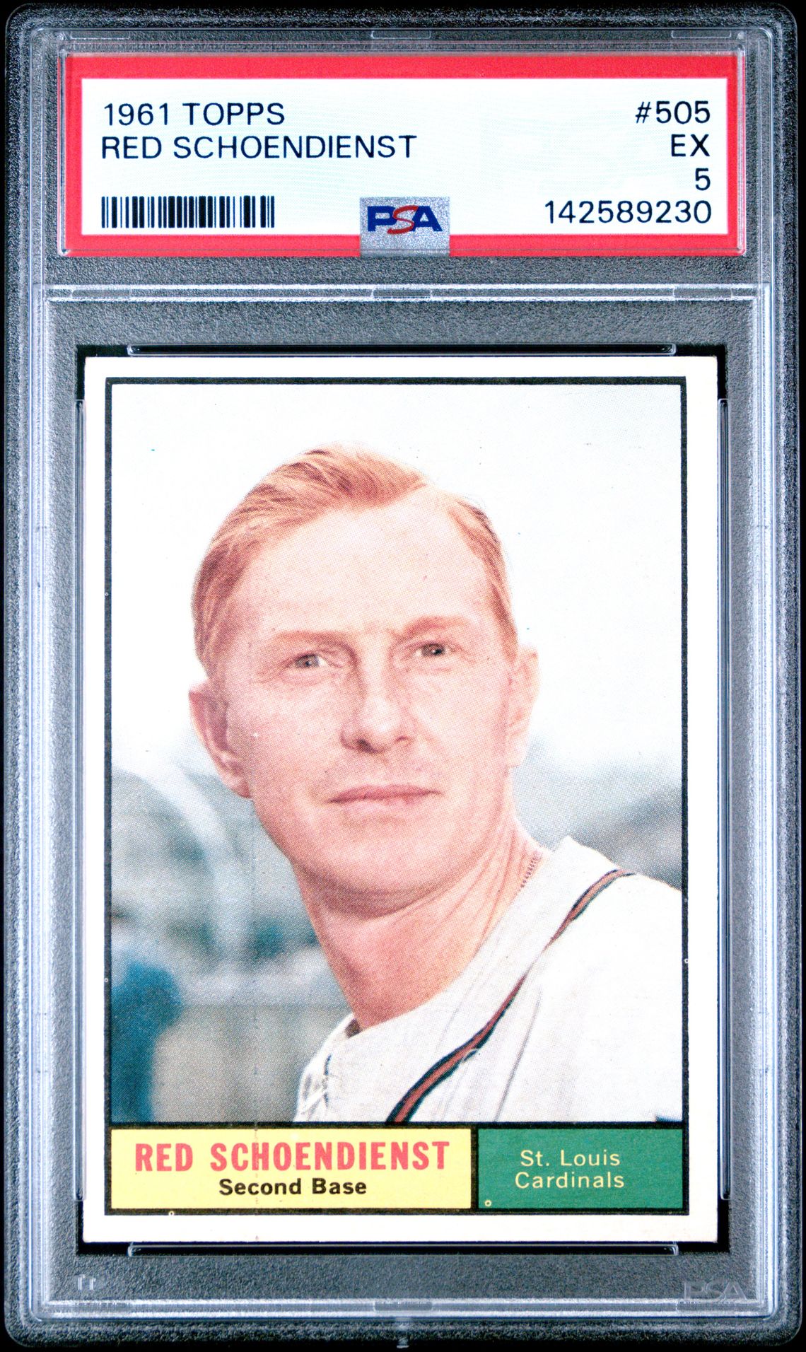 1961 Topps TOPPS #505 Red Schoendienst front