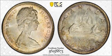 1966 S$1 Large Beads MS64