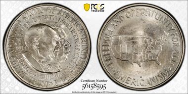 1954-D 50C Washington-Carver MS66+