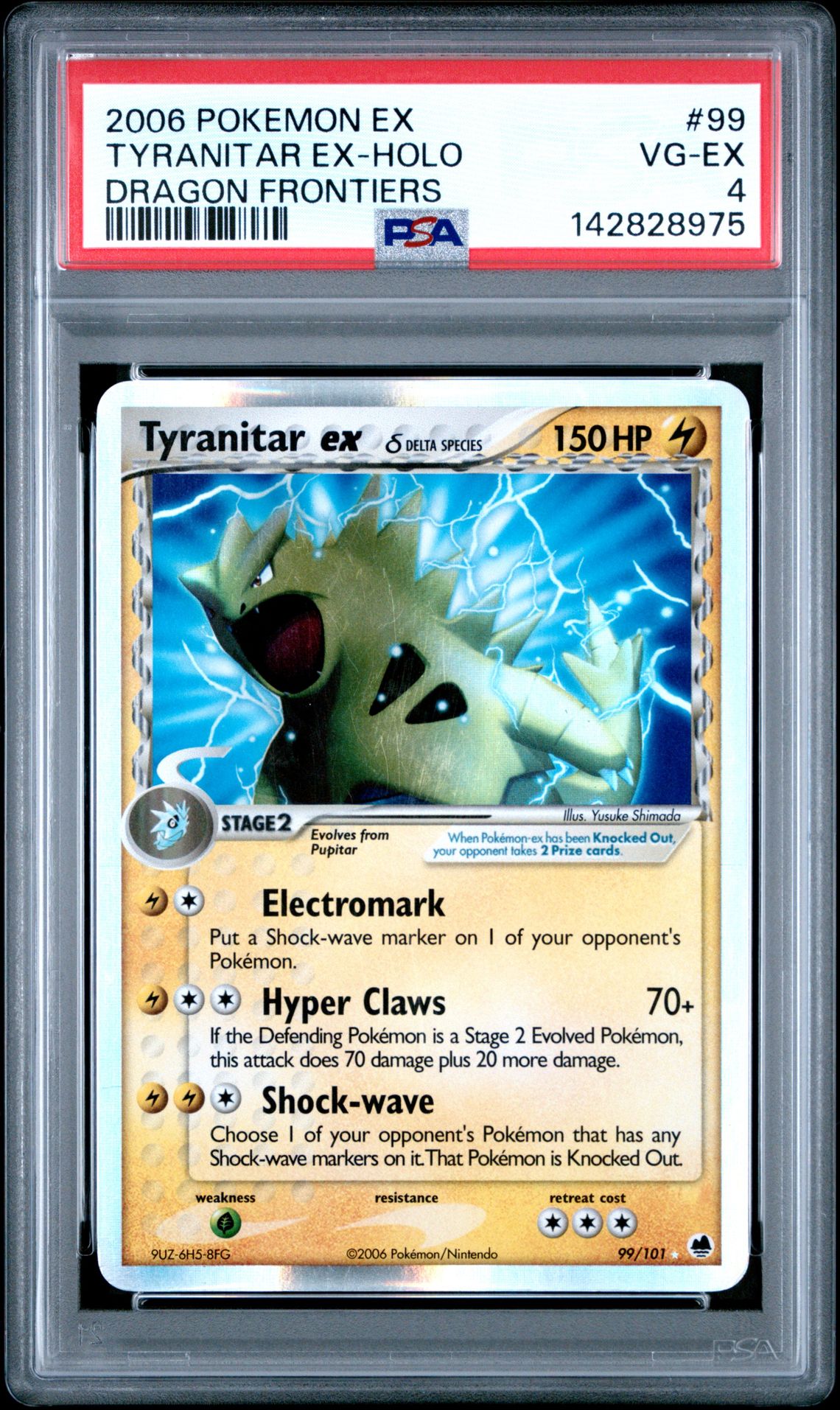 2006 Pokemon POKEMON EX DRAGON FRONTIERS #99 Tyranitar Ex-Holo front