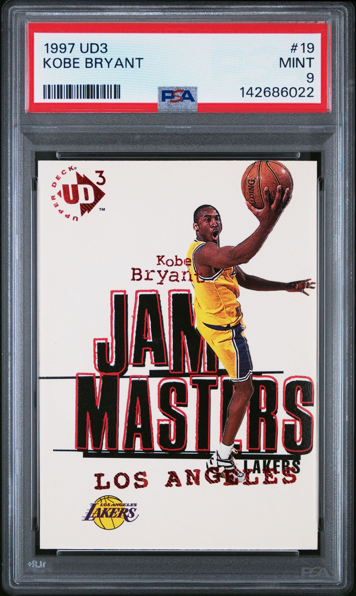 1997 UD3 #19 Kobe Bryant front