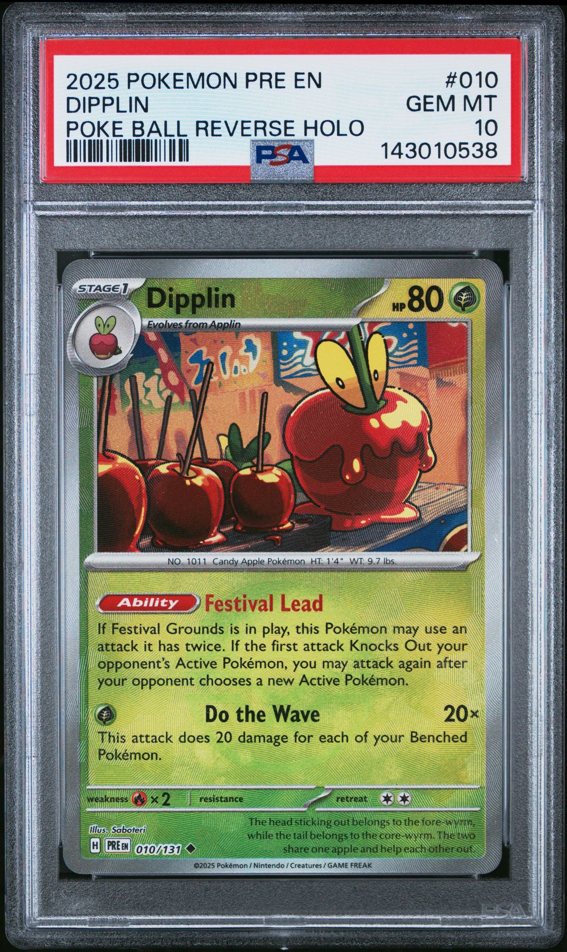 2025 Pokemon POKEMON PRE EN-PRISMATIC EVOLUTIONS Holo #010 Dipplin front