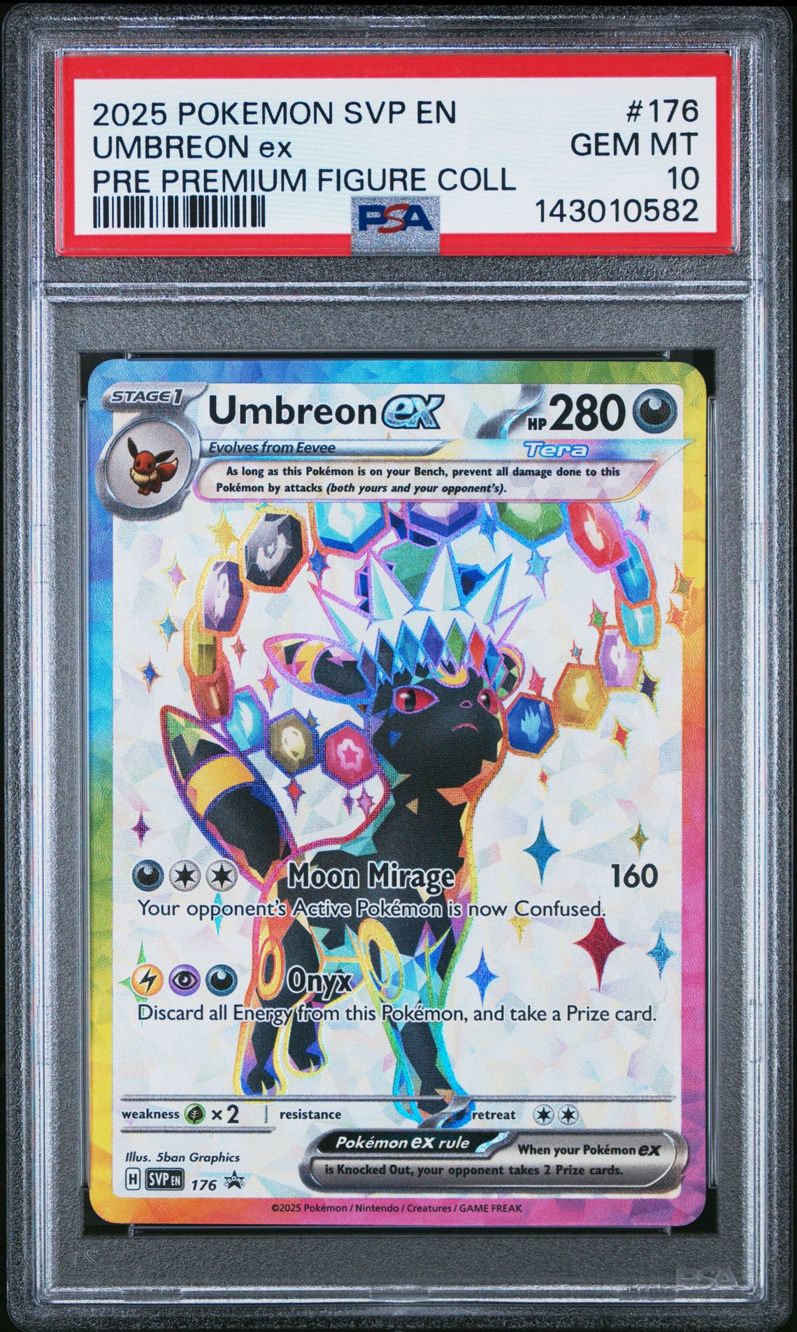 2025 Pokemon POKEMON SVP EN-SV BLACK STAR PROMO PRE PREMIUM FIGURE COLL #176 Umbreon Ex front