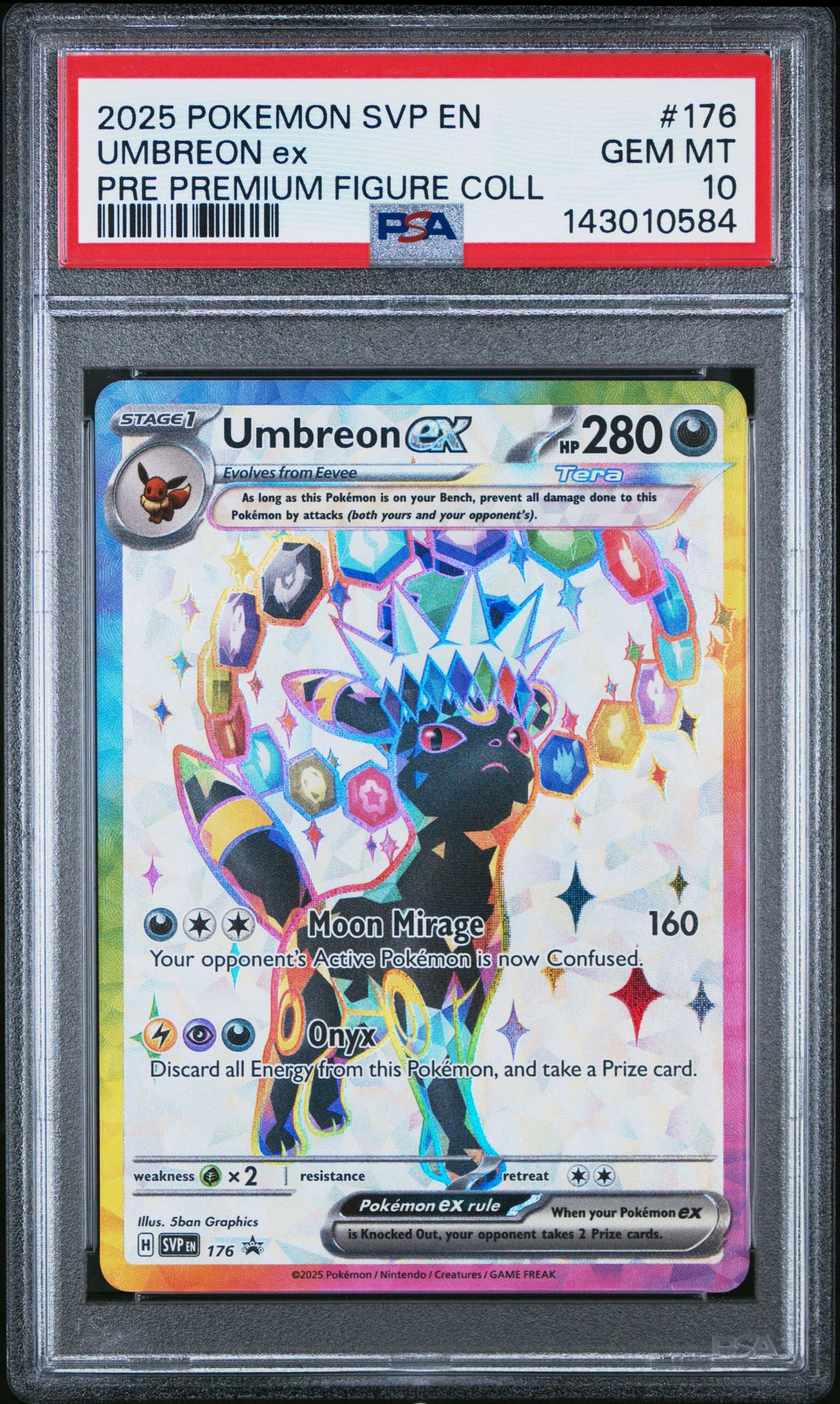 2025 Pokemon POKEMON SVP EN-SV BLACK STAR PROMO PRE PREMIUM FIGURE COLL #176 Umbreon Ex front