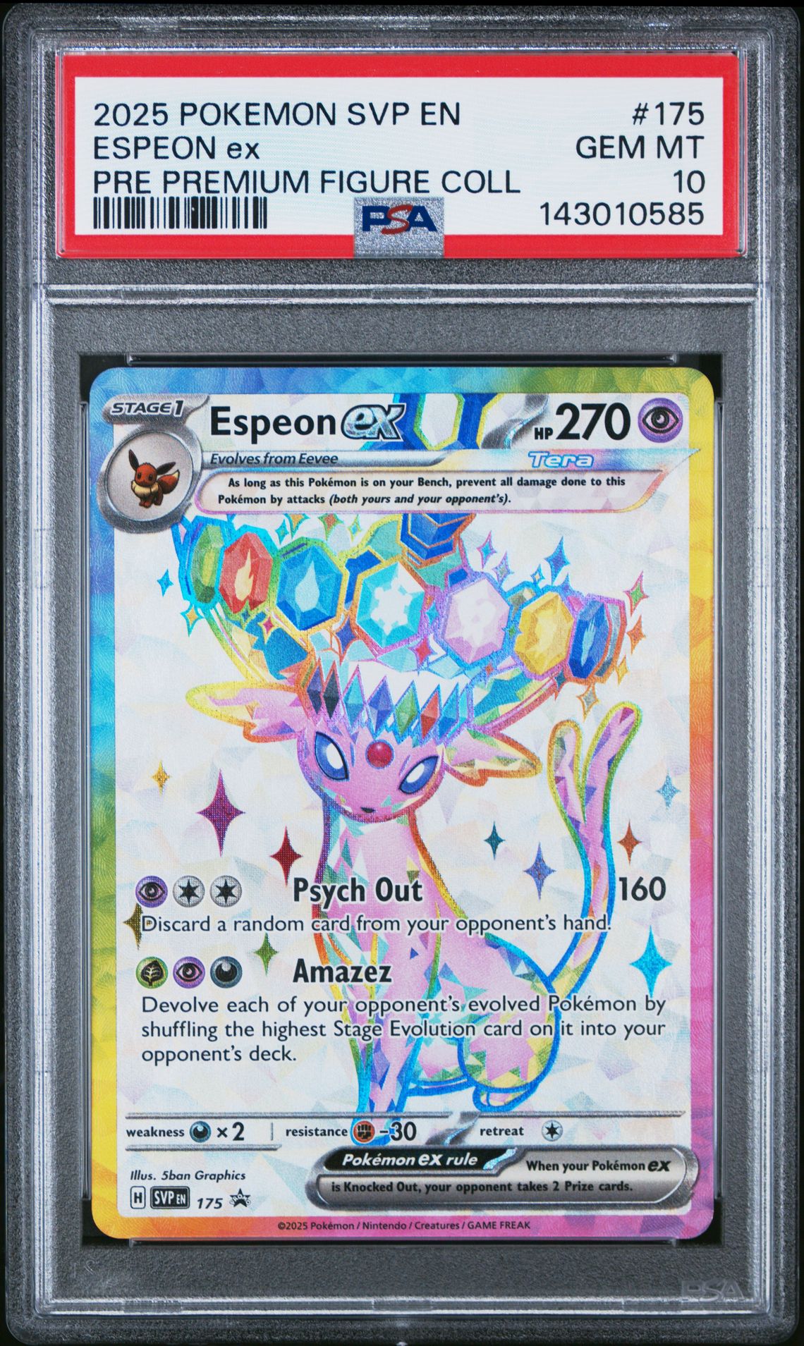 2025 Pokemon #175 Espeon Ex front