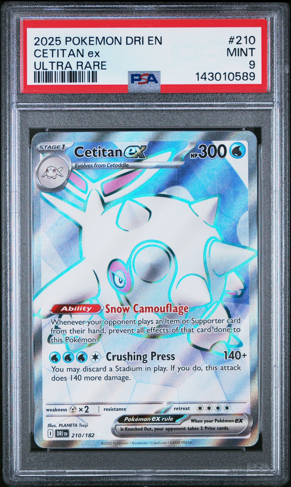 2025 Pokemon POKEMON DRI EN-DESTINED RIVALS ULTRA RARE #210 Cetitan Ex front