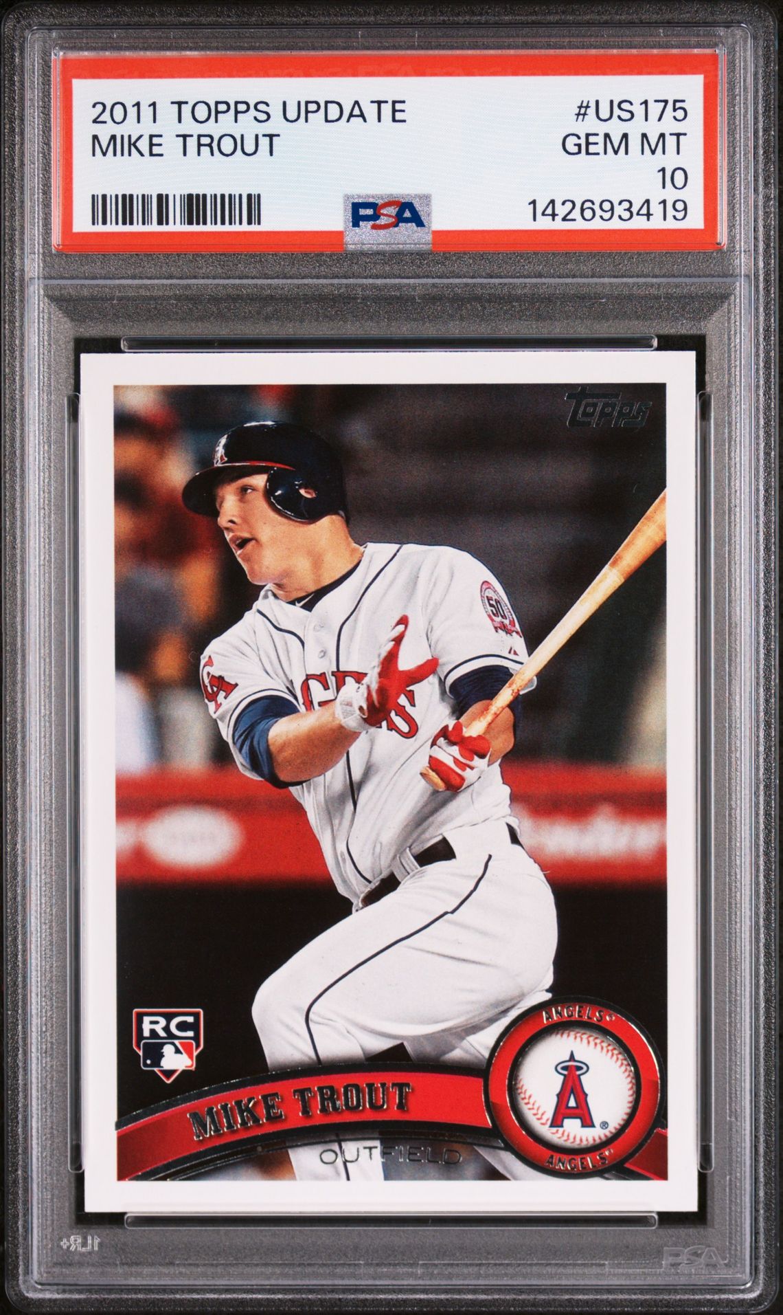 2011 Topps TOPPS UPDATE DIAMOND ANNIVERSARY #US175 Mike Trout front
