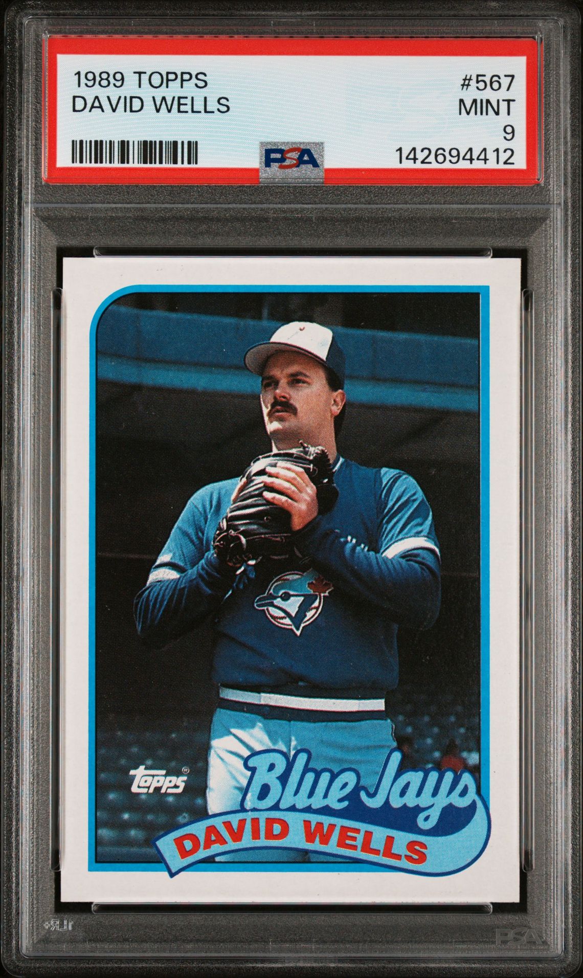 1989 Topps TOPPS Blue #567 David Wells front