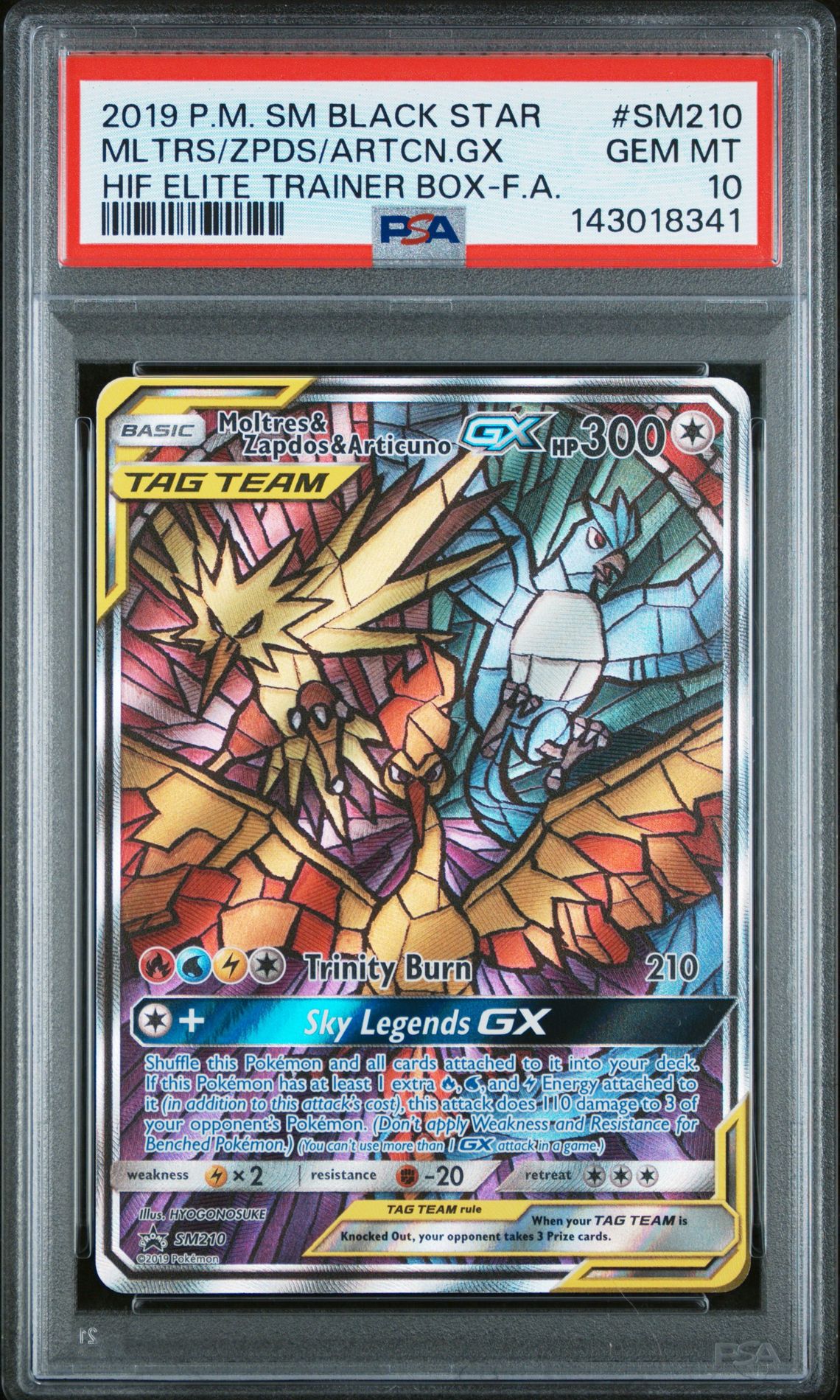 2019 Pokemon #SM210 Mltrs/Zpds/Artcn.Gx front