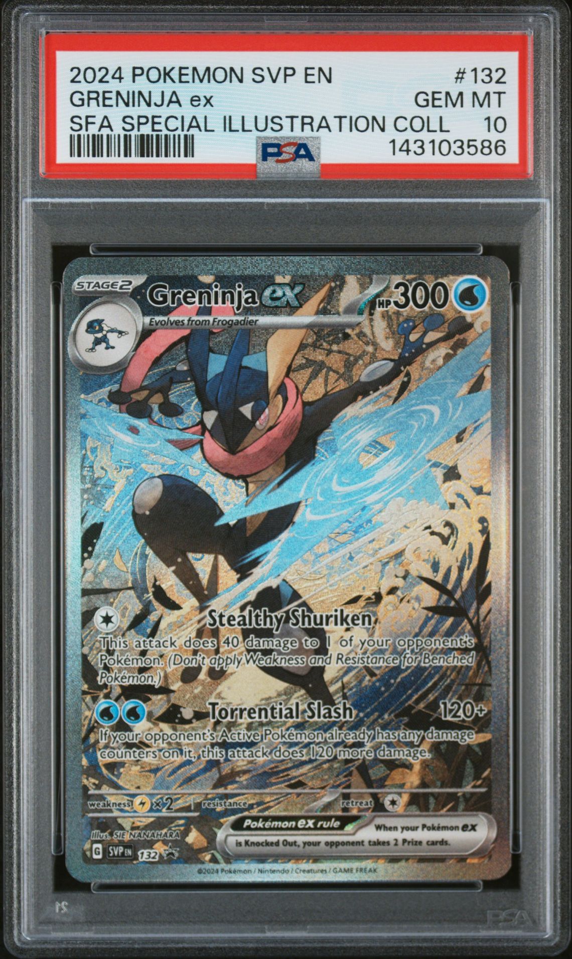 2024 Pokemon POKEMON SVP EN-SV BLACK STAR PROMO SFA SPECIAL ILLUSTRATION COLL #132 Greninja Ex front