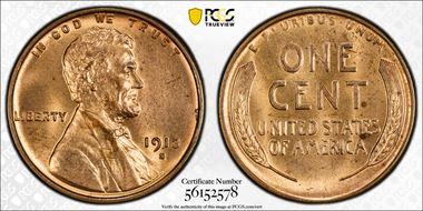 1913-S 1C MS65RD