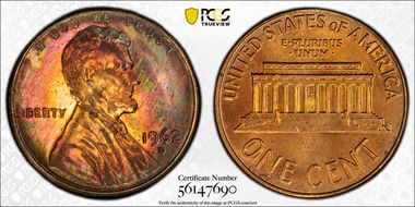1962-D 1C MS64RB