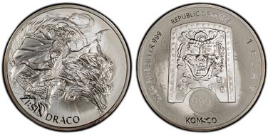 2024 Medal Zi:Sin Draco Silver 1 Clay MS70