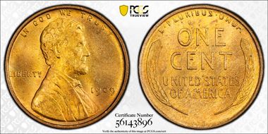 1909 VDB 1C Doubled Die Obverse MS65RD