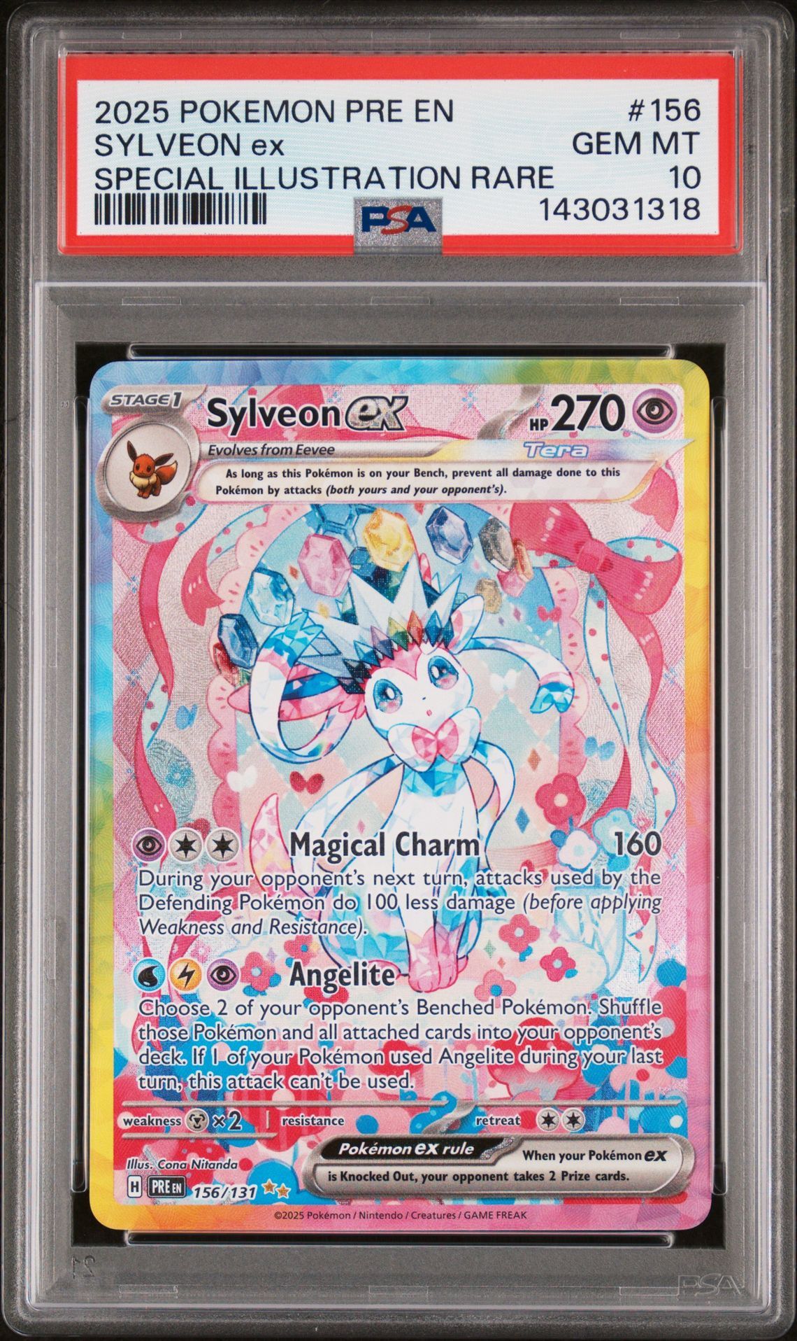 2025 Pokemon SPECIAL ILLUSTRATION RARE #156 Sylveon EX front