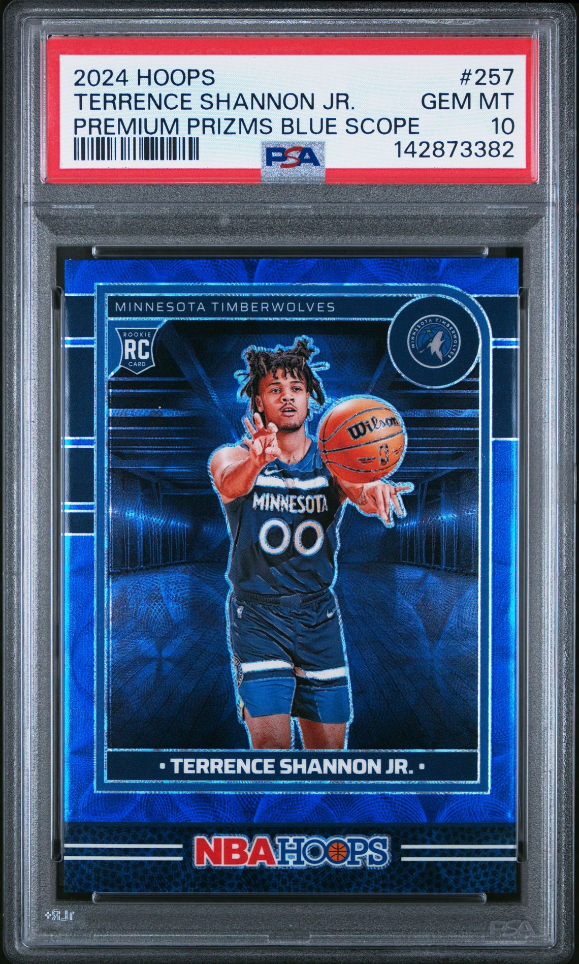 2024 Panini PANINI NBA HOOPS PREMIUM PRIZMS BLUE SCOPE #257 Terrence Shannon Jr. front