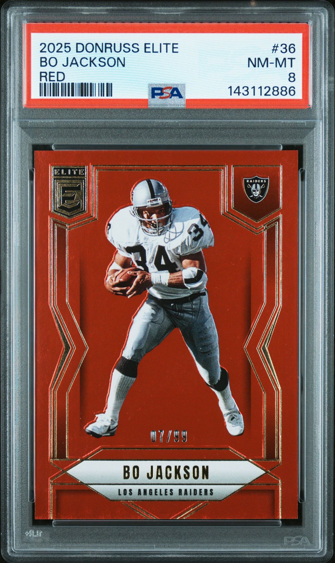 2025 Panini PANINI DONRUSS ELITE RED #36 Bo Jackson front