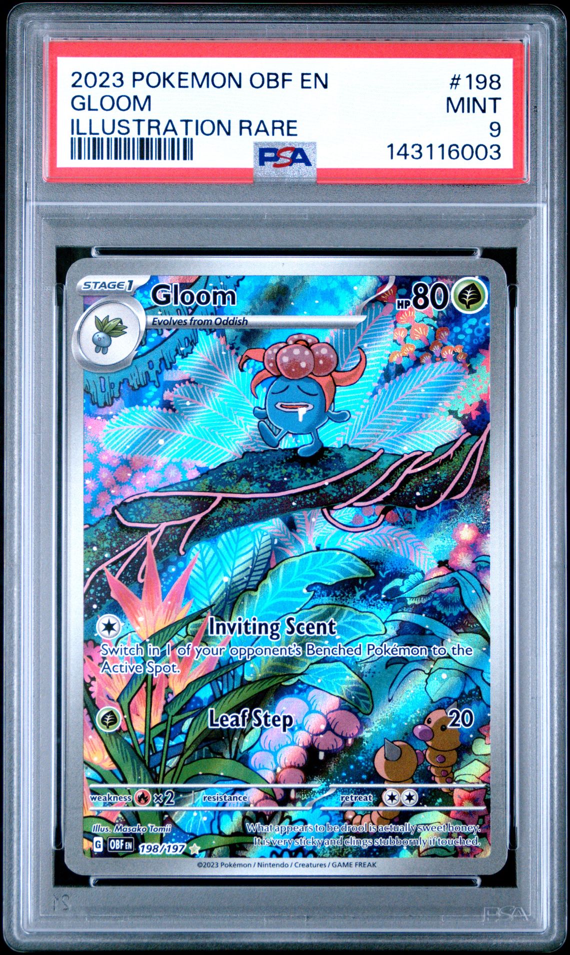 2023 Pokemon Obf En-Obsidian Flames Gloom #198 (Illustration Rare) Mint 9 front