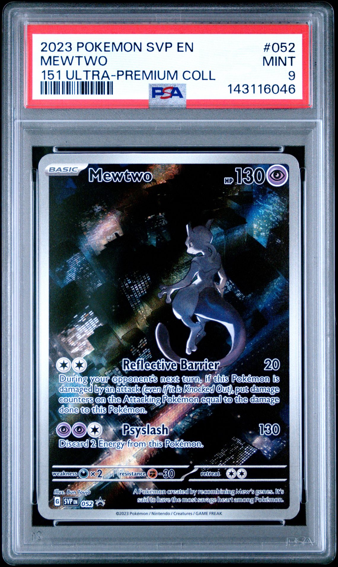 2023 Pokemon Svp En-Sv Black Star Promo Mewtwo #052 (151 Ultra-Premium Coll) Mint 9 front