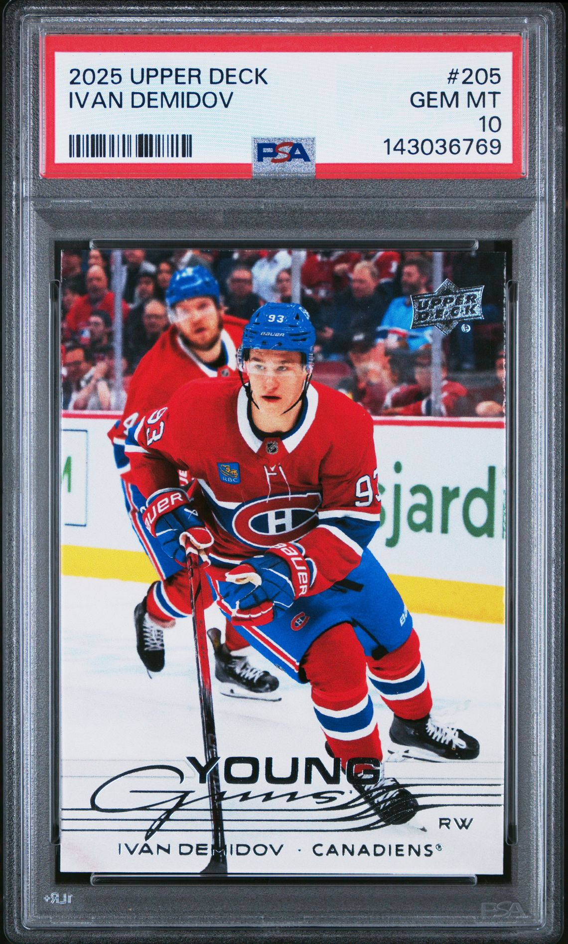 2025 Upper Deck Ivan Demidov #205 Gem Mt 10 front